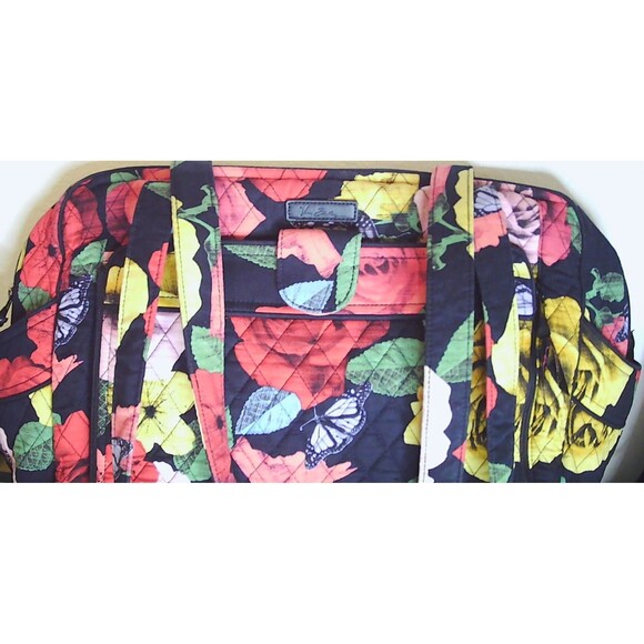 Vera Bradley LARGE DELUXE DUFFEL BAG Havana Rose Quilted Floral Travel Bag - Picture 2 of 9